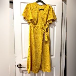 Yellow Maxi Front-tie Dress